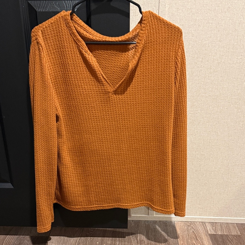 SHEIN Burnt Orange Knit Top